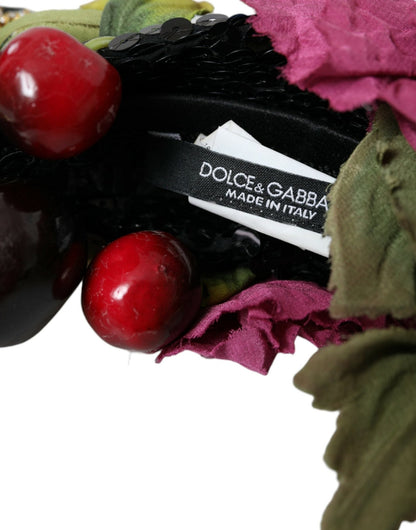 Dolce & Gabbana Red Watermelon Cherry Crystal Hairband Statement Diadem - Sandy Store ByNet