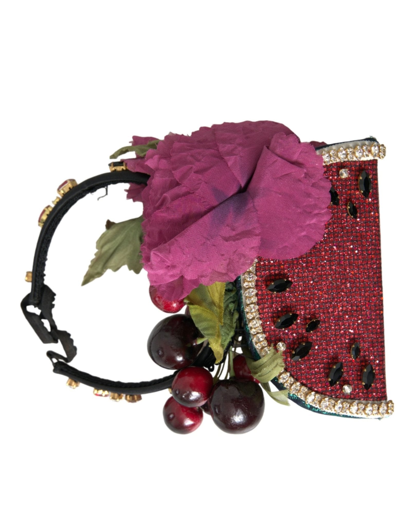 Dolce & Gabbana Red Watermelon Cherry Crystal Hairband Statement Diadem - Sandy Store ByNet