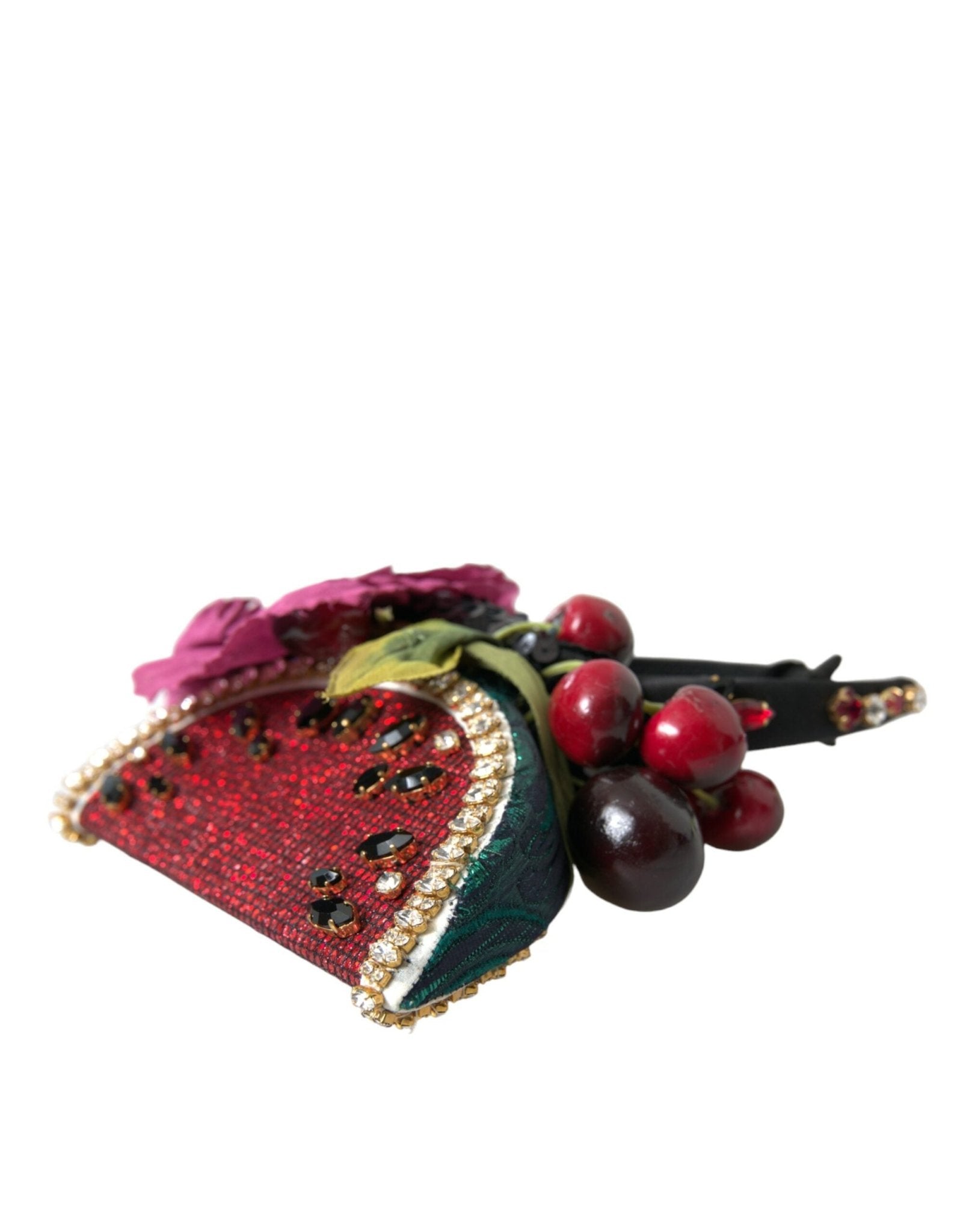 Dolce & Gabbana Red Watermelon Cherry Crystal Hairband Statement Diadem - Sandy Store ByNet
