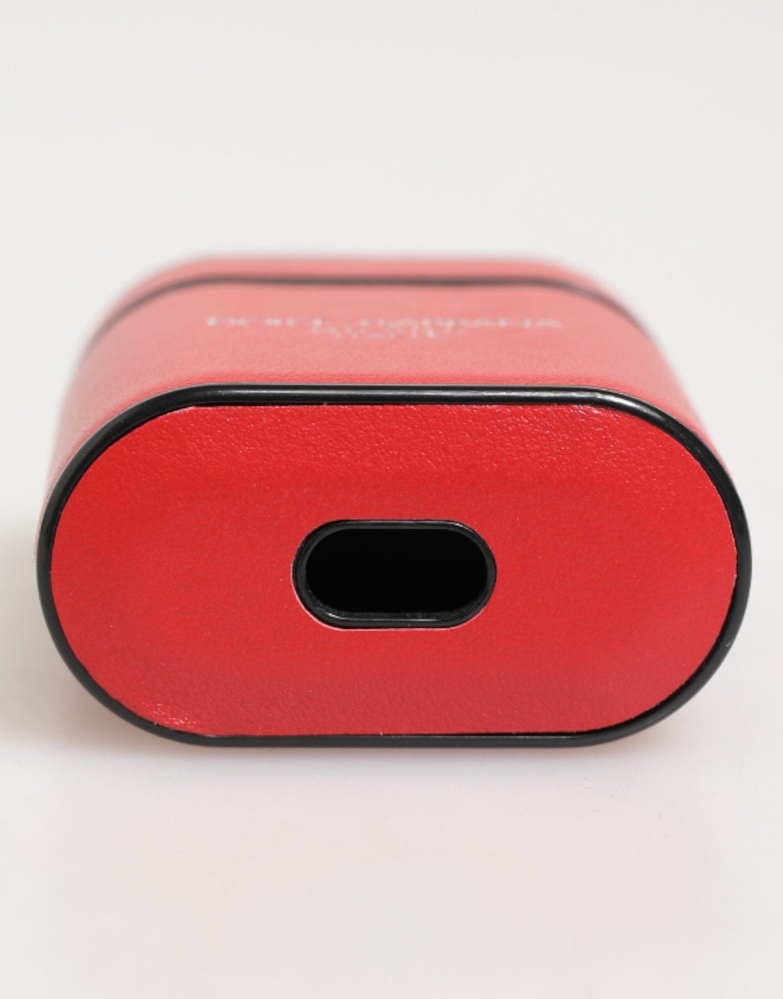 Dolce & Gabbana Red White Calfskin Leather Logo Flip Holder Airpods Case – par Dolce & Gabbana | Disponible sur Sandy Store ByNet