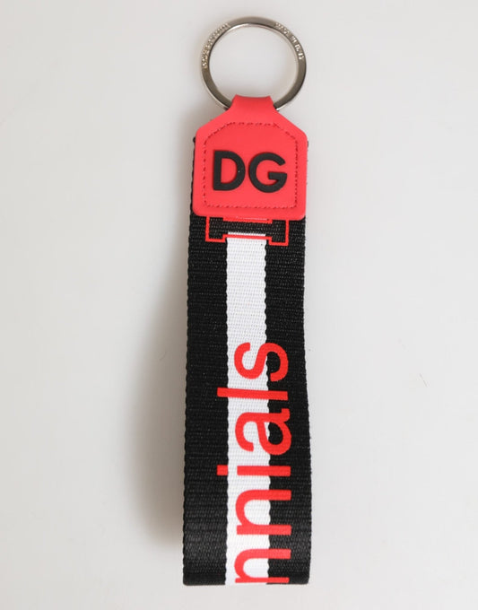 Dolce & Gabbana Red White DG Logo Polyester Brass Holder Keychain Keyring – par Dolce & Gabbana | Disponible sur Sandy Store ByNet