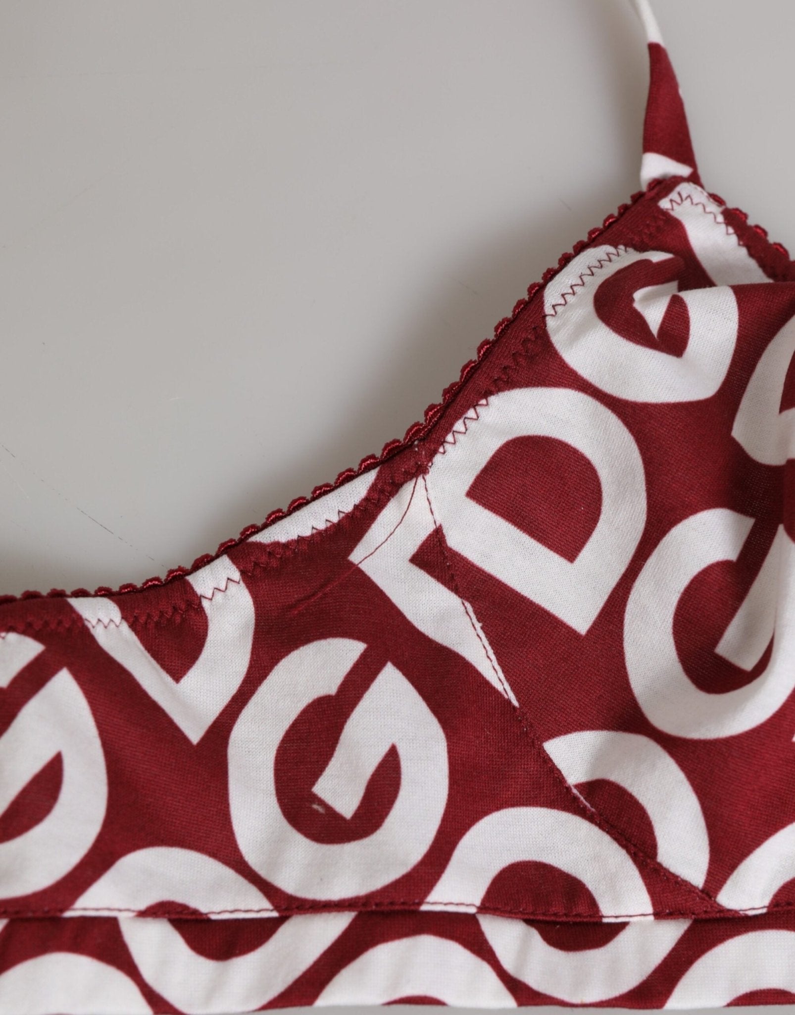 Dolce & Gabbana Red White Logo Mania Soft Cup Bra Underwear – IT2 | S par Dolce & Gabbana | Disponible sur Sandy Store ByNet