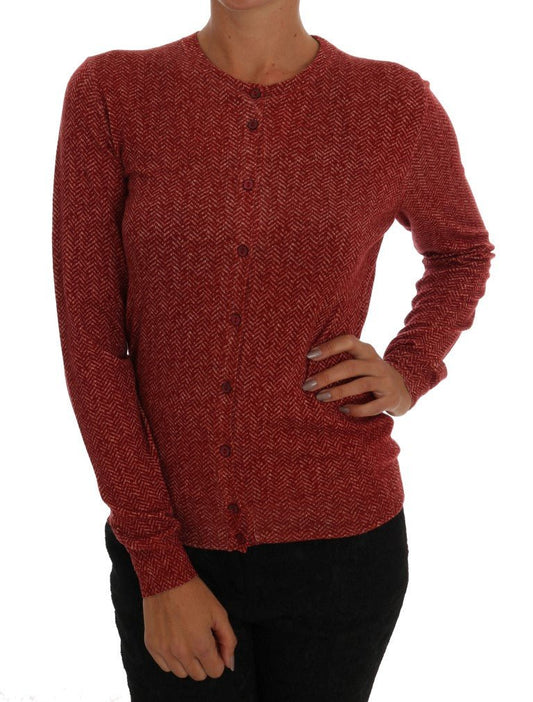 Dolce & Gabbana Red Wool Cardigan Sweater - Sandy Store ByNet