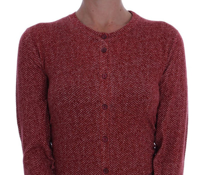 Dolce & Gabbana Red Wool Cardigan Sweater - Sandy Store ByNet
