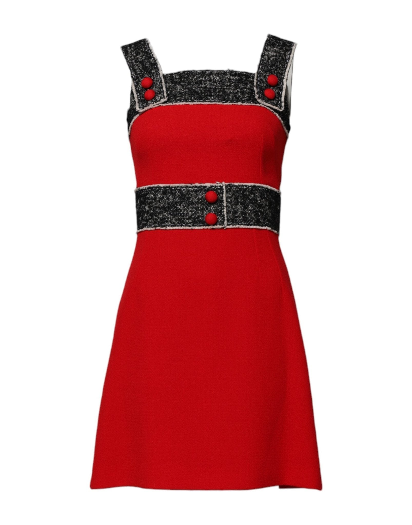 Dolce & Gabbana Red Wool Sleeveless A - line Flared Mini Dress – IT38 | XS par Dolce & Gabbana | Disponible sur Sandy Store ByNet