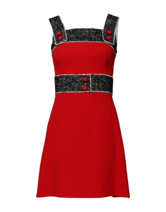 Dolce & Gabbana Red Wool Sleeveless A - line Flared Mini Dress – IT38 | XS par Dolce & Gabbana | Disponible sur Sandy Store ByNet