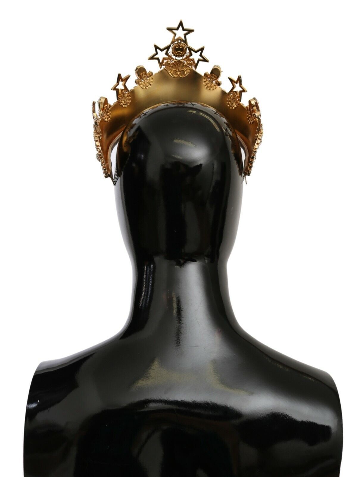 Dolce & Gabbana Regal Crystal Diadem Gold Tiara - Sandy Store ByNet