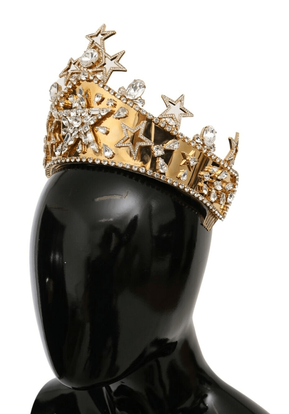 Dolce & Gabbana Regal Crystal Diadem Gold Tiara - Sandy Store ByNet