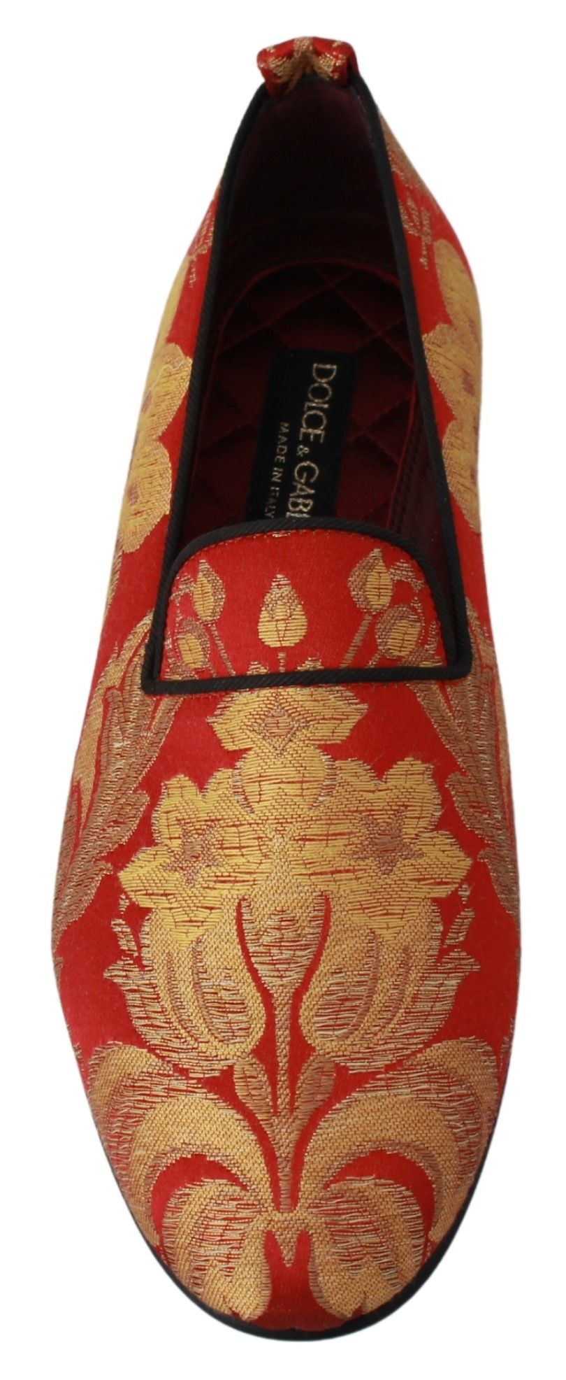 Dolce & Gabbana Rose Gold Brocade Loafers Slide Flats - Sandy Store ByNet
