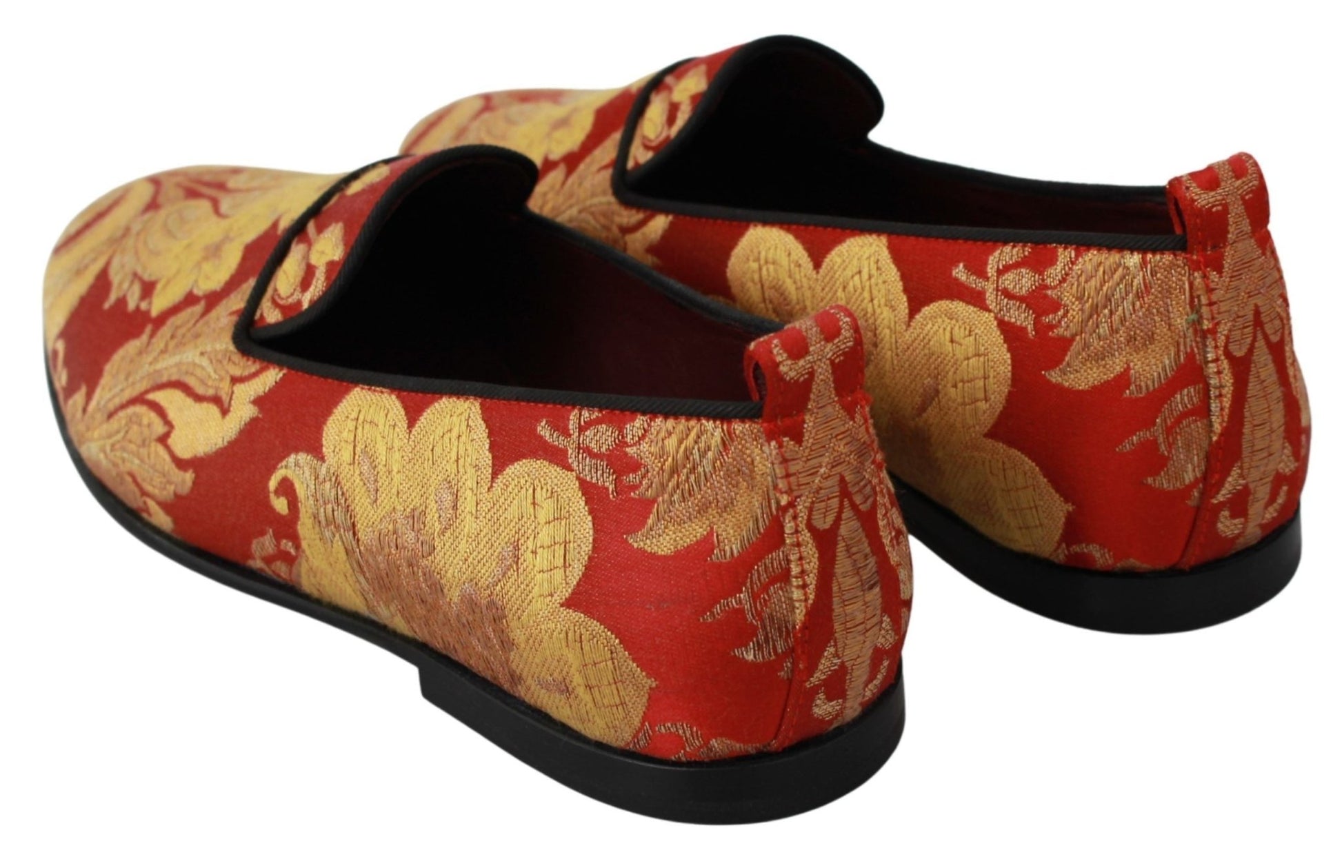Dolce & Gabbana Rose Gold Brocade Loafers Slide Flats - Sandy Store ByNet