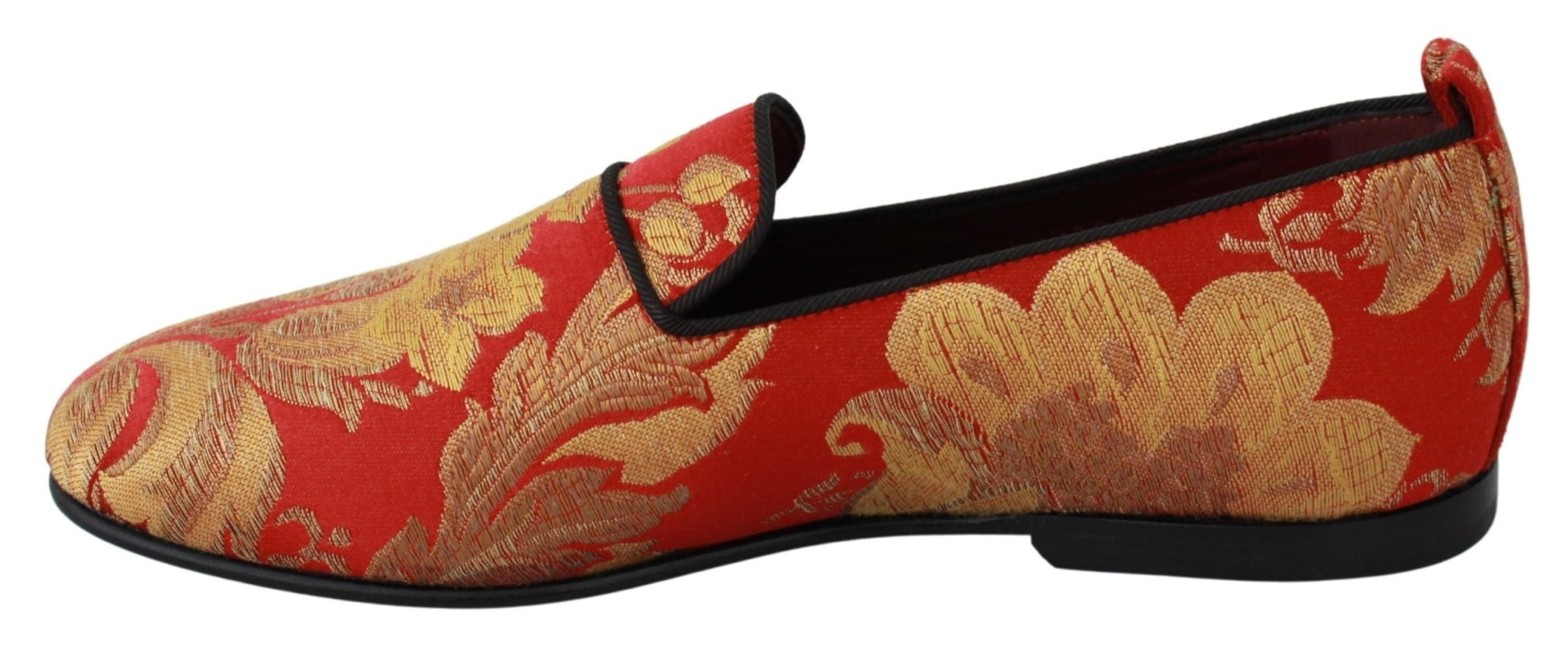 Dolce & Gabbana Rose Gold Brocade Loafers Slide Flats - Sandy Store ByNet