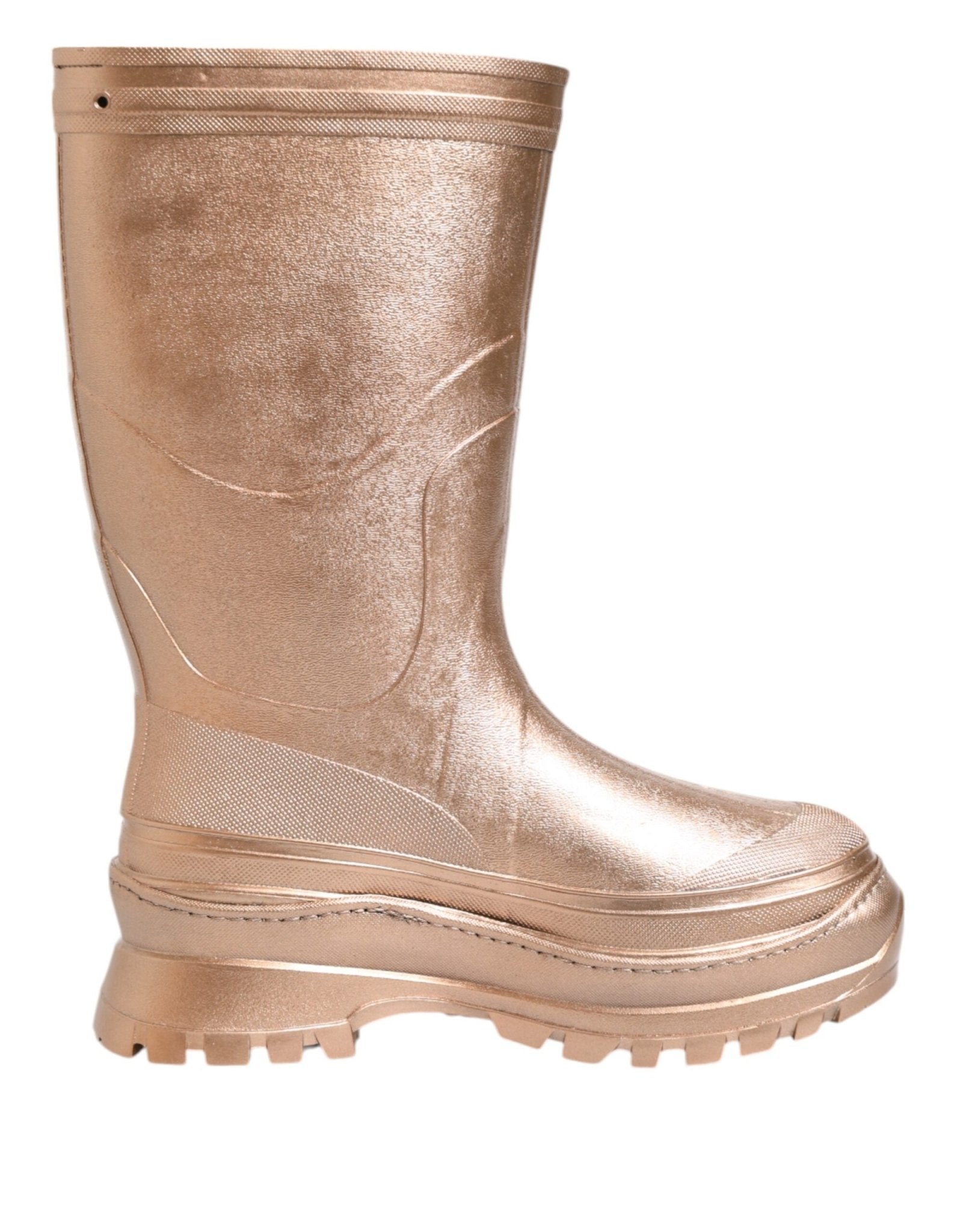 Dolce & Gabbana Rose Gold Rubber Pull On Rain Boots Shoes – EU41/US10.5 par Dolce & Gabbana | Disponible sur Sandy Store ByNet