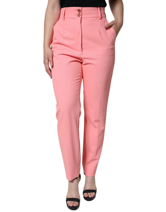 Dolce & Gabbana Rose Pink Polyester High Waist Tapered Pants – IT44 | L par Dolce & Gabbana | Disponible sur Sandy Store ByNet