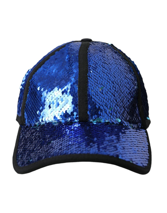Dolce & Gabbana Royal Blue Sequin Baseball Hat Men - Sandy Store ByNet