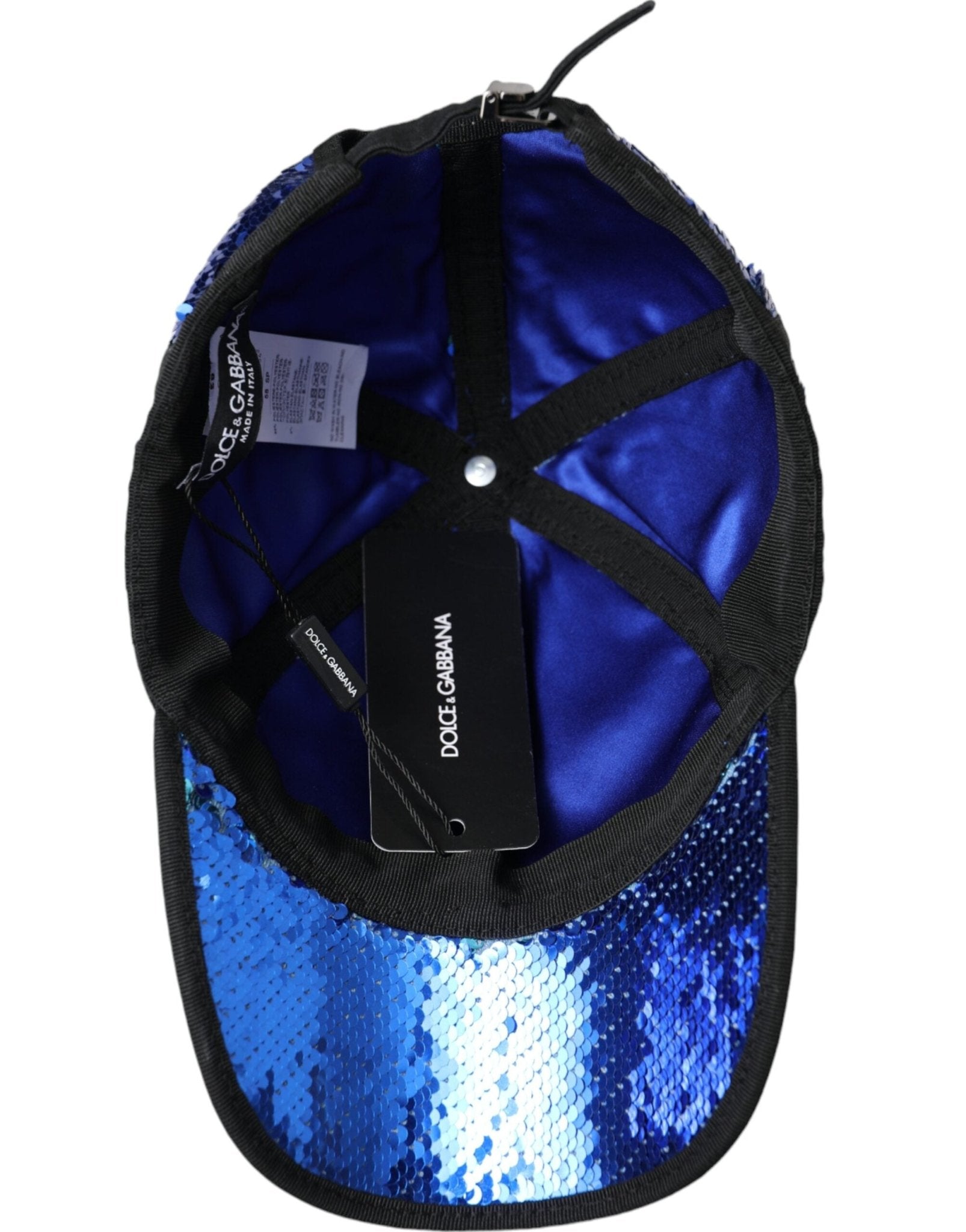 Dolce & Gabbana Royal Blue Sequin Baseball Hat Men - Sandy Store ByNet