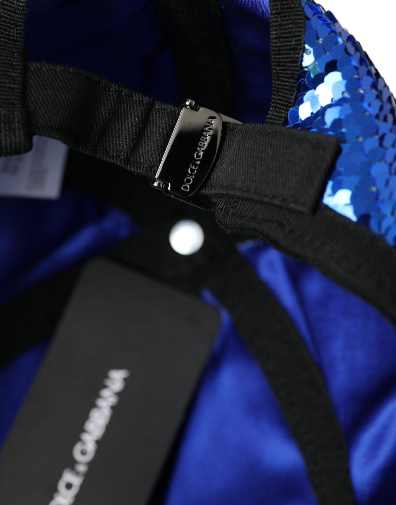 Dolce & Gabbana Royal Blue Sequin Baseball Hat Men - Sandy Store ByNet