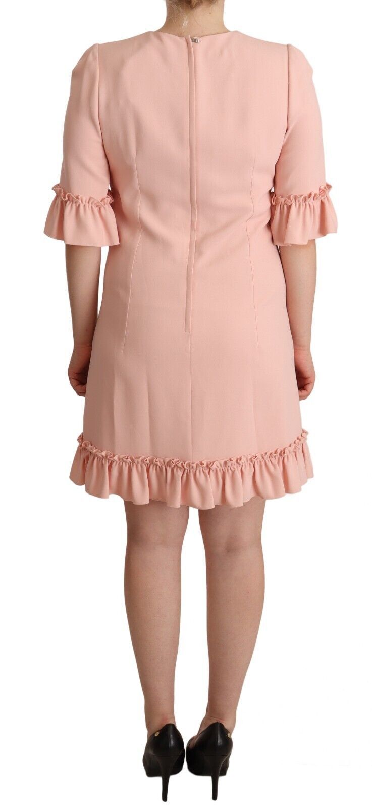 Dolce & Gabbana Ruffled Sleeve Sheath Dress in Pink - Sandy Store ByNet