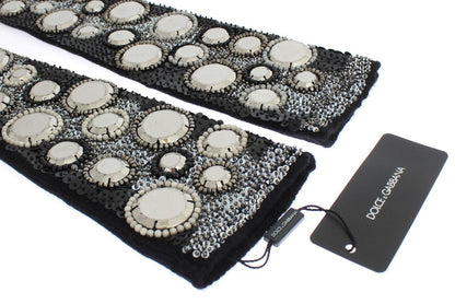 Dolce & Gabbana Sequin - Embellished Cashmere Fingerless Gloves - Sandy Store ByNet