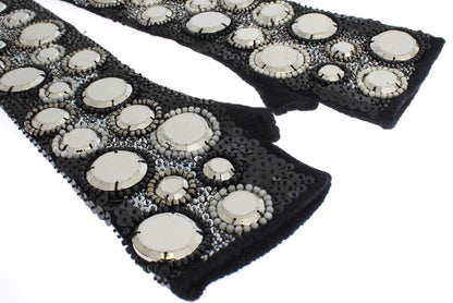 Dolce & Gabbana Sequin - Embellished Cashmere Fingerless Gloves - Sandy Store ByNet