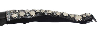 Dolce & Gabbana Sequin - Embellished Cashmere Fingerless Gloves - Sandy Store ByNet