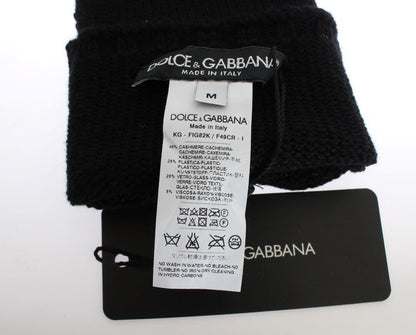Dolce & Gabbana Sequin - Embellished Cashmere Fingerless Gloves - Sandy Store ByNet