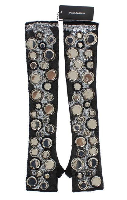 Dolce & Gabbana Sequin - Embellished Cashmere Fingerless Gloves - Sandy Store ByNet