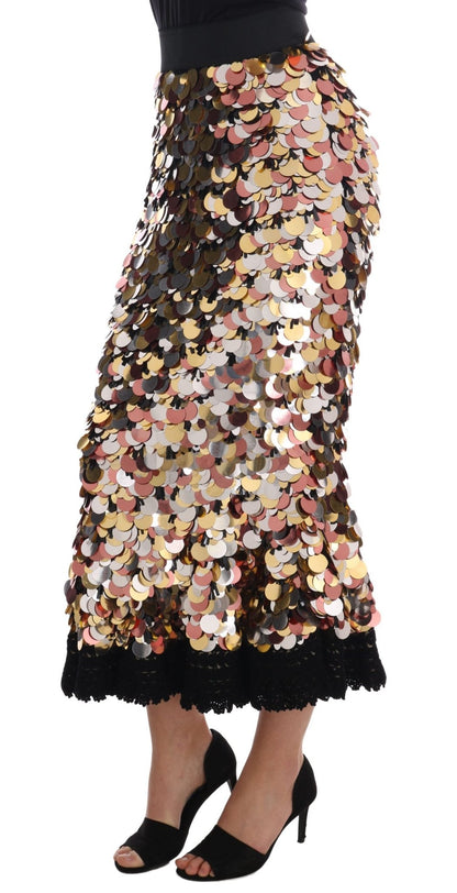 Dolce & Gabbana Sequin Embellished High - Waist Pencil Skirt - Sandy Store ByNet