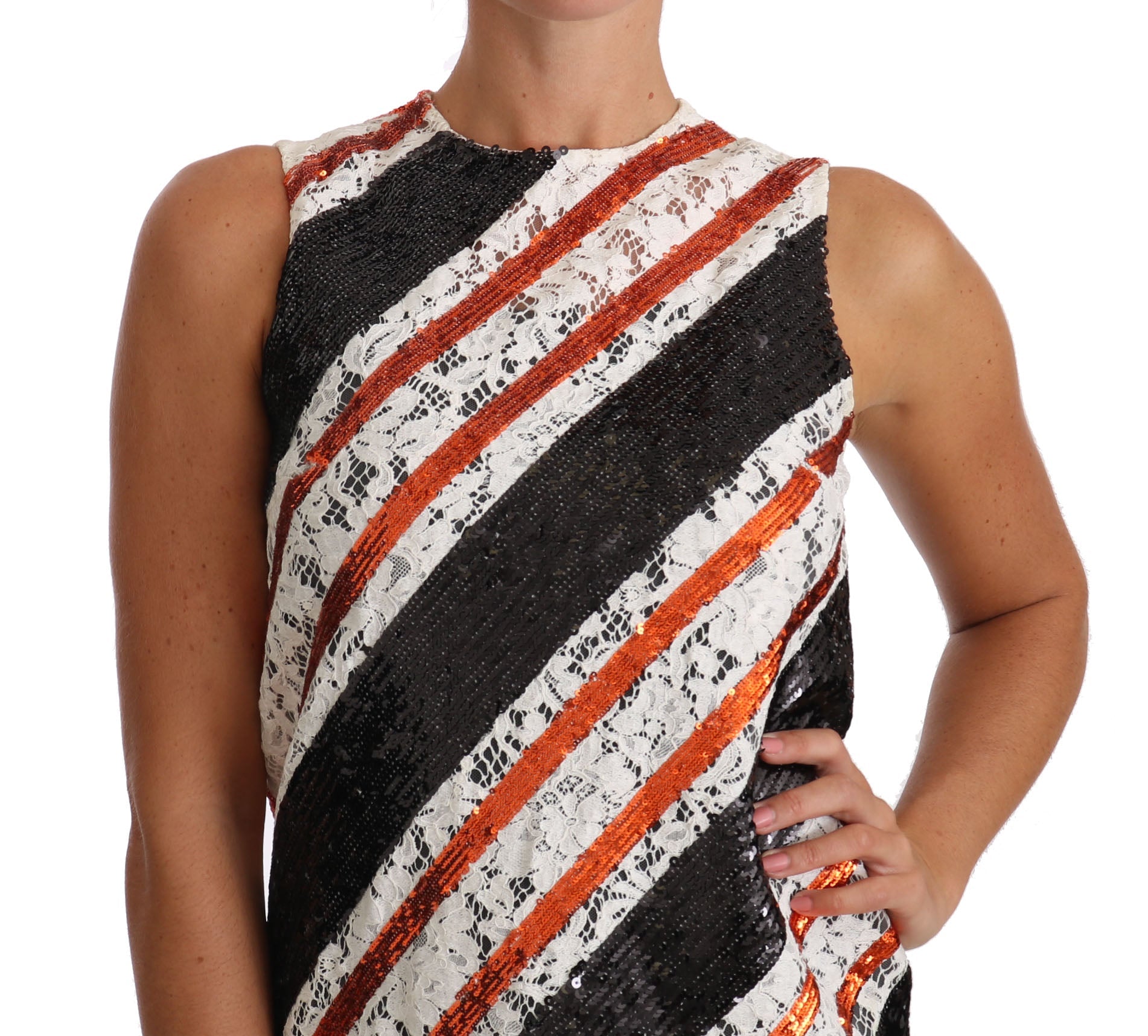 Dolce & Gabbana Sequin Embellished Lace Shift Dress - Sandy Store ByNet