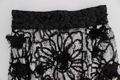 Dolce & Gabbana Sequined High Waist Designer Mini Shorts - Sandy Store ByNet