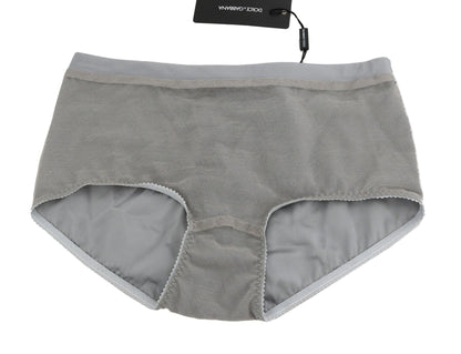 Dolce & Gabbana Shimmering Silver Stretch Cotton Underwear - Sandy Store ByNet