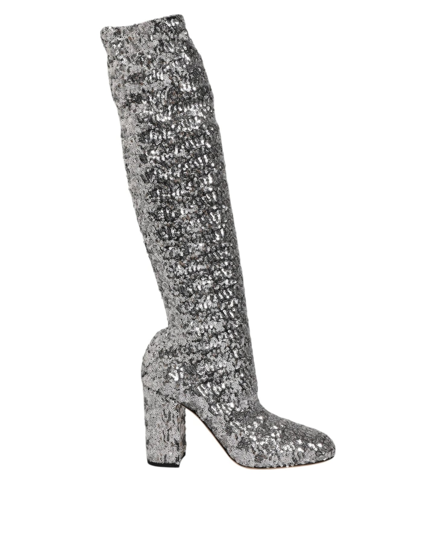 Dolce & Gabbana Shoes Silver Sequins Glitter High Heel Boot Shoes – EU36/US5.5 par Dolce & Gabbana | Disponible sur Sandy Store ByNet