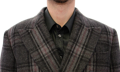 Dolce & Gabbana Sicilia Checkered Wool Blend Coat - Sandy Store ByNet