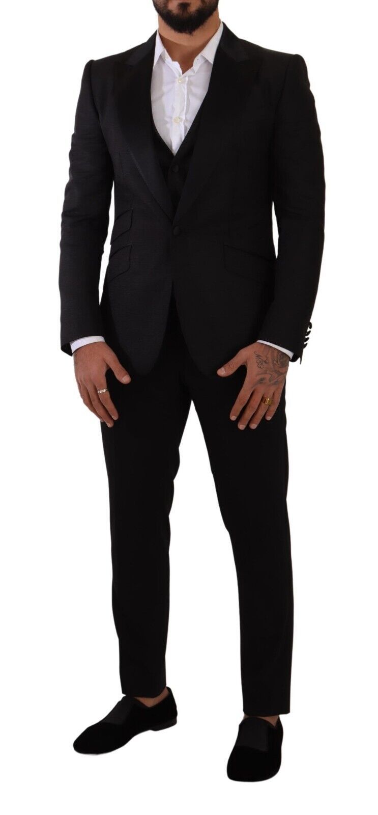 Dolce & Gabbana Sicilia Slim Fit Black Suit Ensemble - Sandy Store ByNet