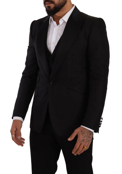 Dolce & Gabbana Sicilia Slim Fit Black Suit Ensemble - Sandy Store ByNet