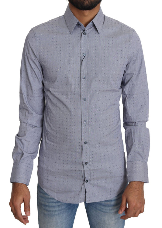 Dolce & Gabbana Sicilia Slim Fit Polka Dot Cotton Blend Shirt - Sandy Store ByNet