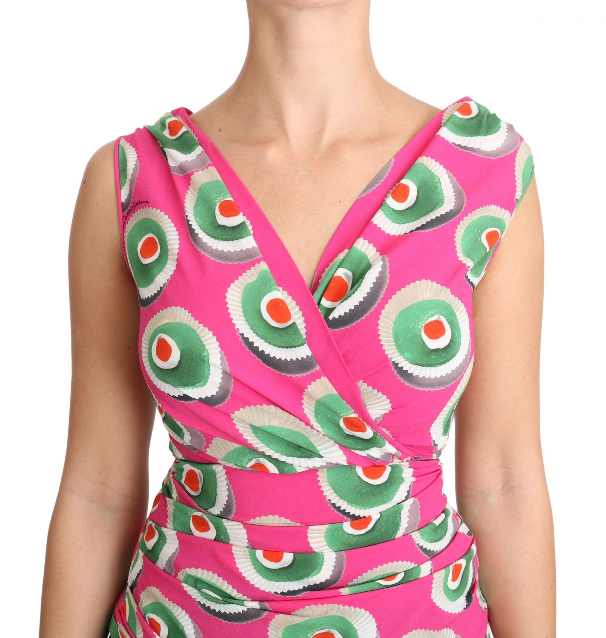Dolce & Gabbana Sicilian Cake Print Sleeveless Silk Top - Sandy Store ByNet