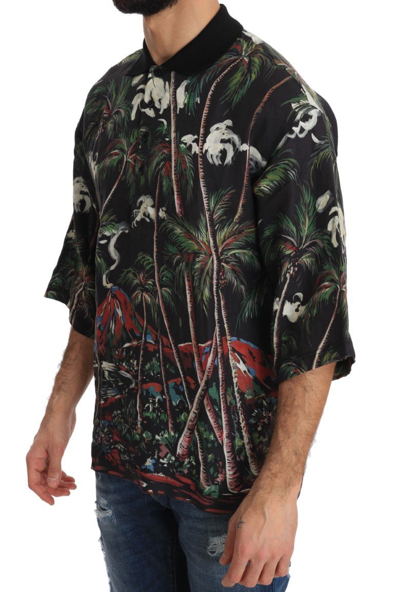 Dolce & Gabbana Sicilian Volcano Motive Polo Tee - Sandy Store ByNet
