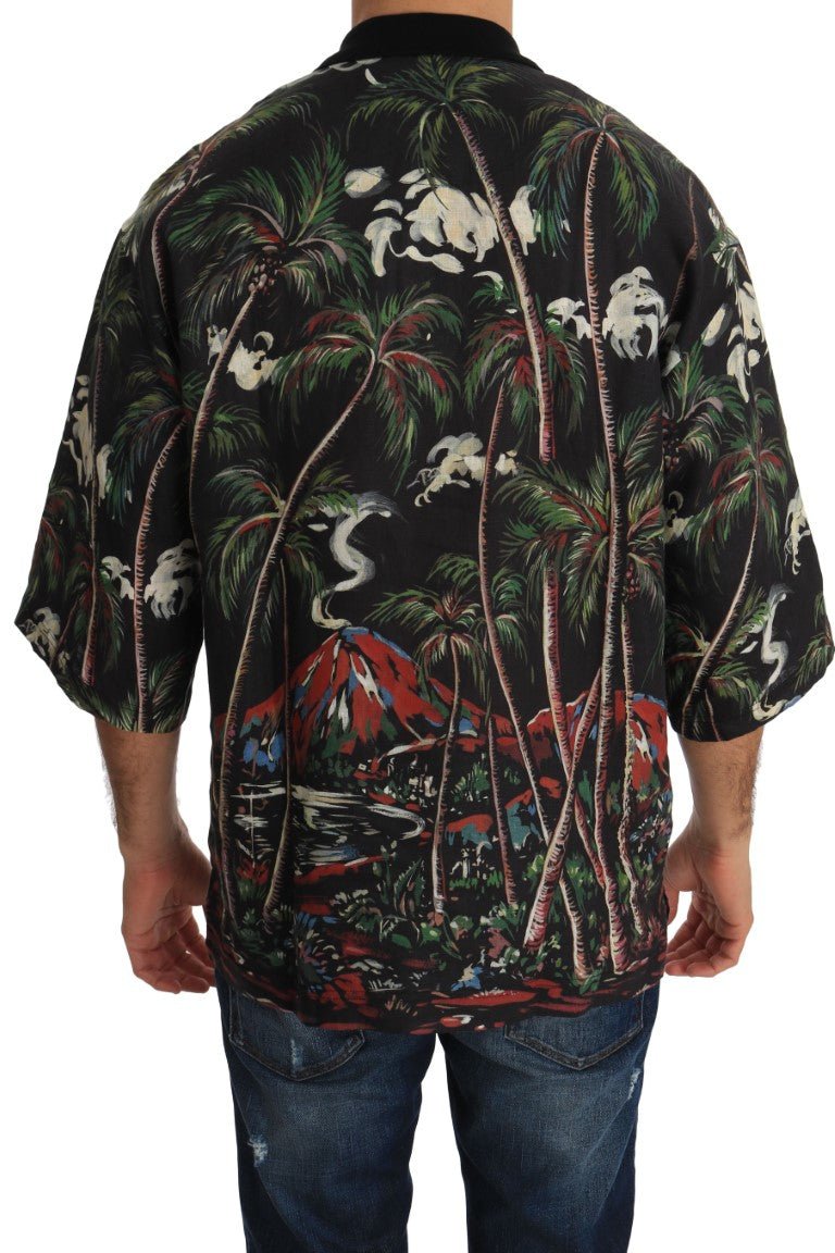 Dolce & Gabbana Sicilian Volcano Motive Polo Tee - Sandy Store ByNet