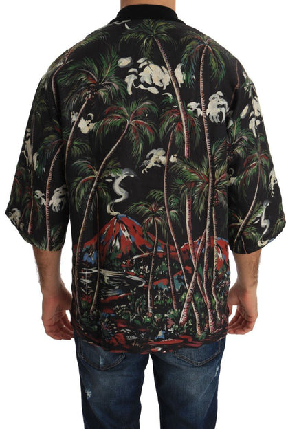 Dolce & Gabbana Sicilian Volcano Motive Polo Tee - Sandy Store ByNet