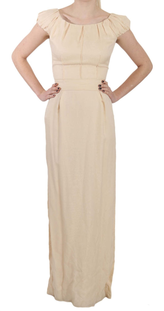Dolce & Gabbana Silk Column Garterized Sleeve Gown - Sandy Store ByNet