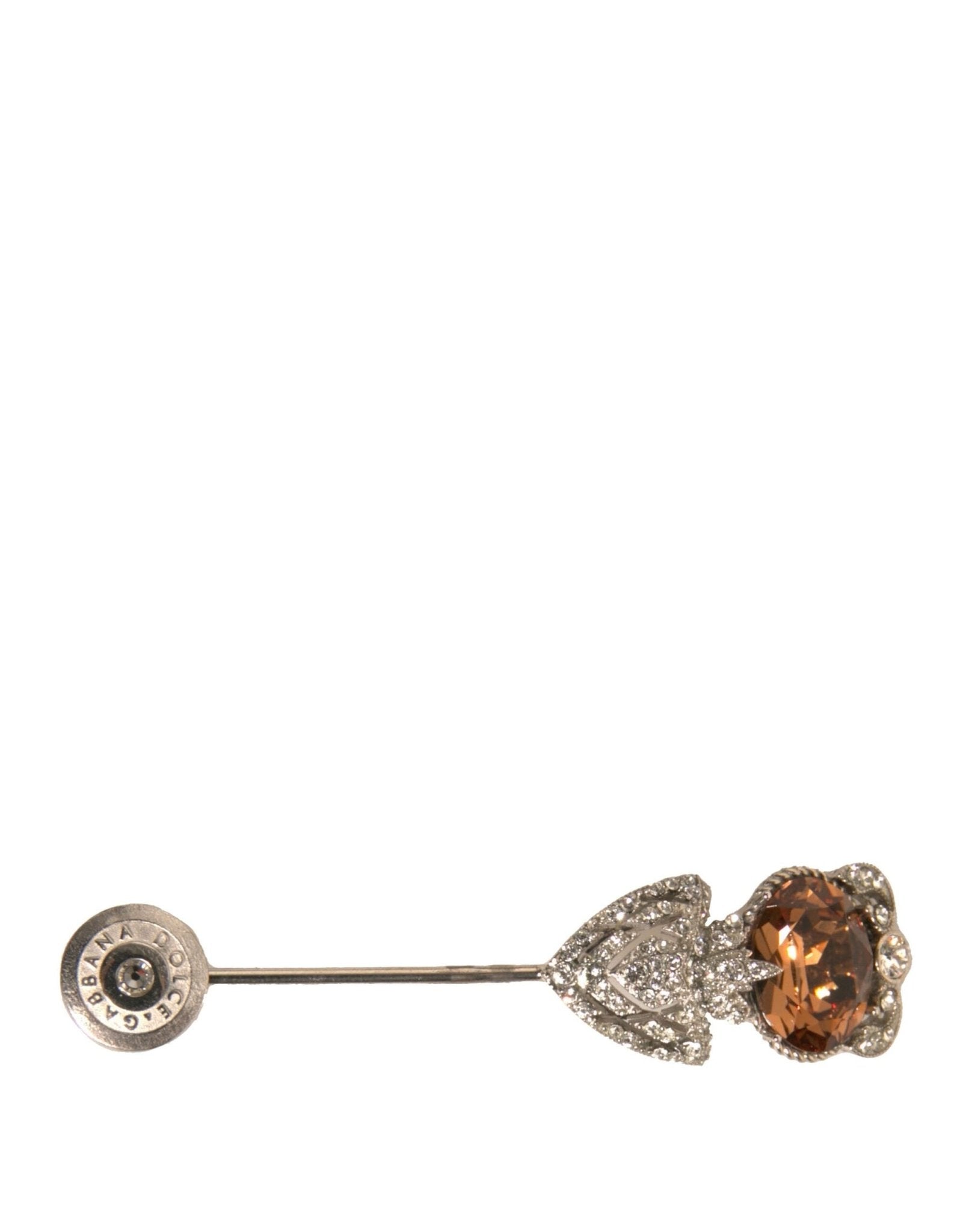 Dolce & Gabbana Silver 925 Sterling Silver Crystals Pin Collar Brooch - Sandy Store ByNet