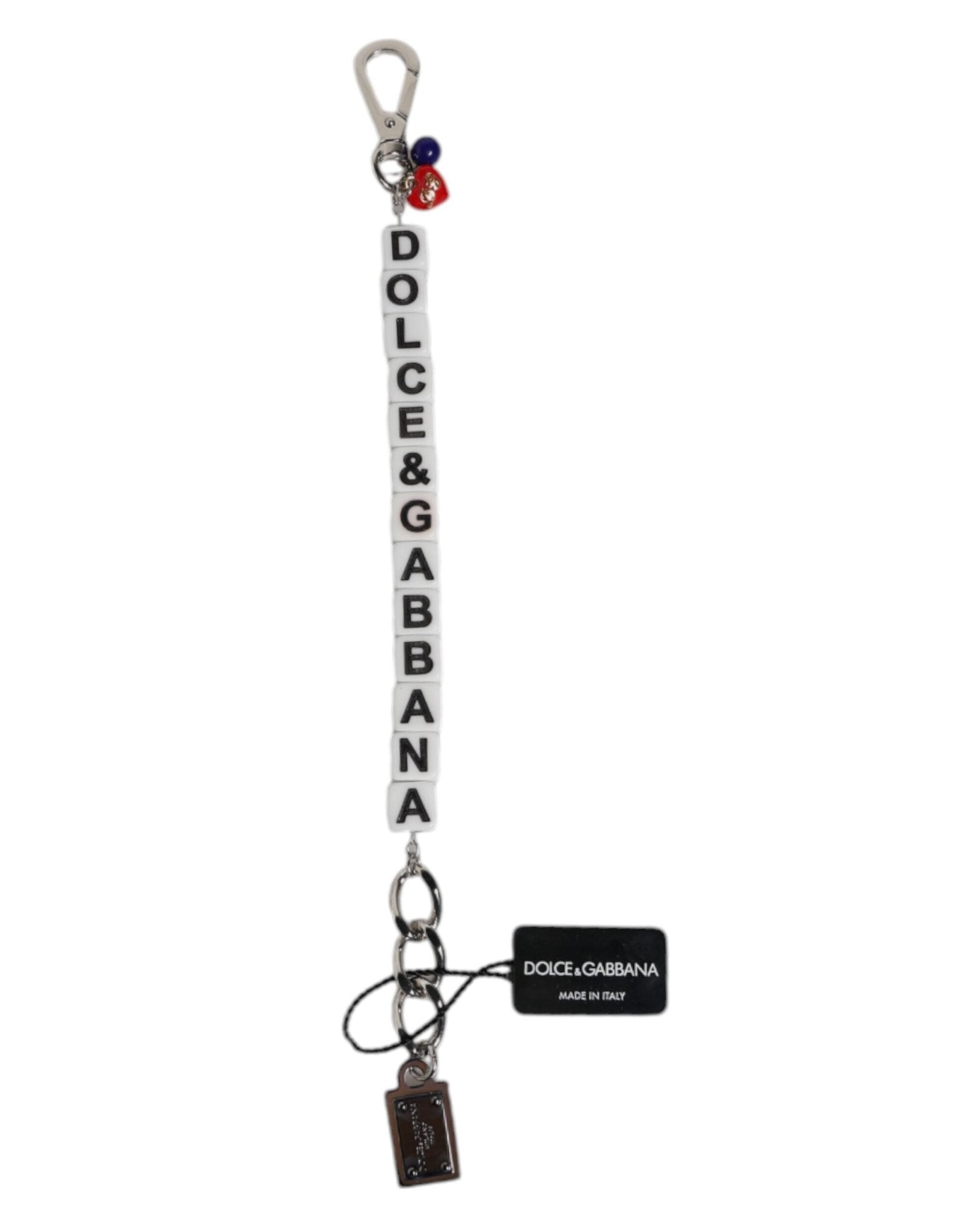 Dolce & Gabbana Silver Brass Chain Dice Logo Embellished Charm Bracelet - Sandy Store ByNet