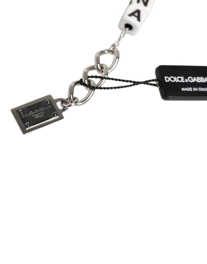 Dolce & Gabbana Silver Brass Chain Dice Logo Embellished Charm Bracelet - Sandy Store ByNet