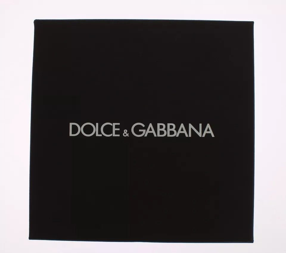 Dolce & Gabbana Silver Brown Raffia Leather Clasp Finder Chain Keyring - Sandy Store ByNet