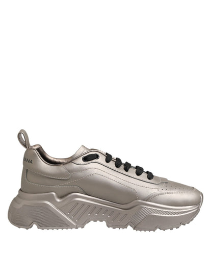 Dolce & Gabbana Silver DAYMASTER Leather Men Sneakers Shoes – EU41/US8 par Dolce & Gabbana | Disponible sur Sandy Store ByNet