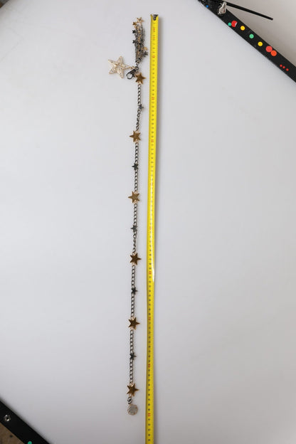 Dolce & Gabbana Silver Gold Brass Embellished Waist Chain Belt - Sandy Store ByNet