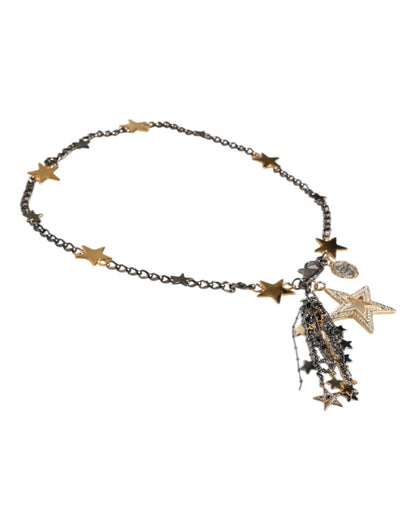 Dolce & Gabbana Silver Gold Brass Embellished Waist Chain Belt - Sandy Store ByNet
