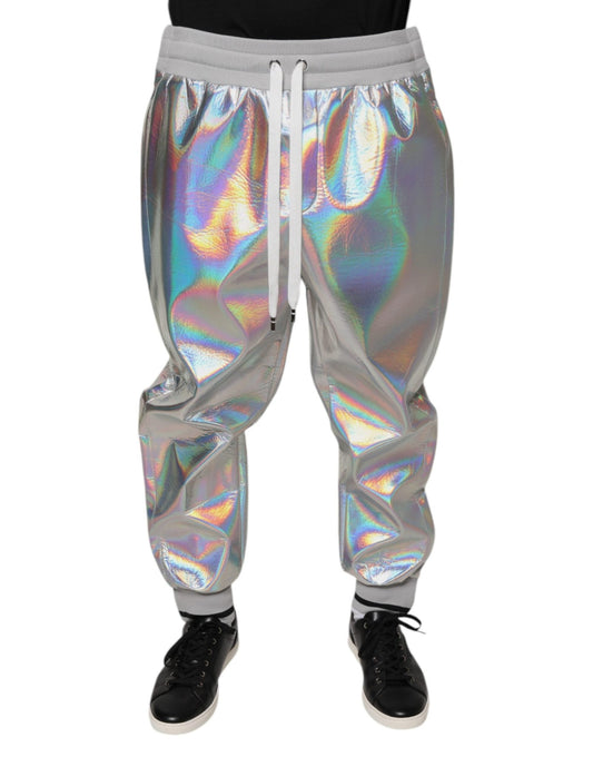 Dolce & Gabbana Silver Iridescent Men Jogger Sweatpants Pants – IT50 | L par Dolce & Gabbana | Disponible sur Sandy Store ByNet