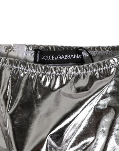 Dolce & Gabbana Silver Metallic High Waist Bikini Bottom Women Underwear – IT3 | M par Dolce & Gabbana | Disponible sur Sandy Store ByNet