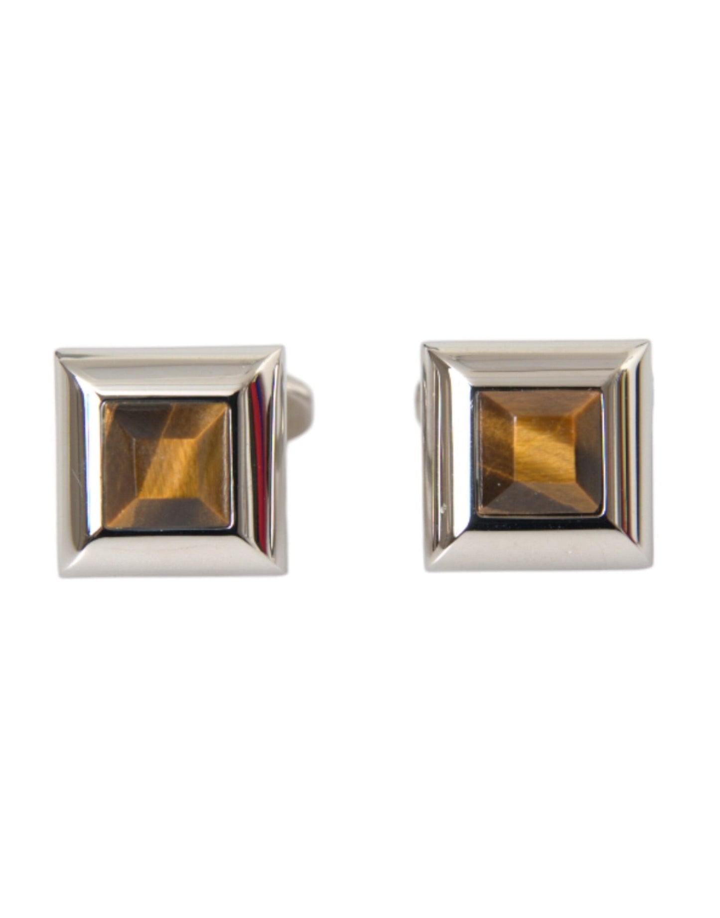 Dolce & Gabbana Silver Plated Brass Pin Crystal Cufflinks - Sandy Store ByNet